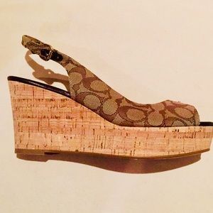 Coach slingback platform sandals!